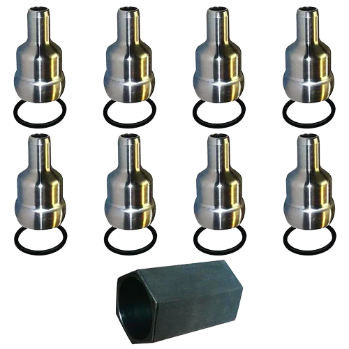 Bostech High Pressure Oil Rail Ball Tube (Set of 8) - 6.0 Powerstroke (2004.5-2007)
