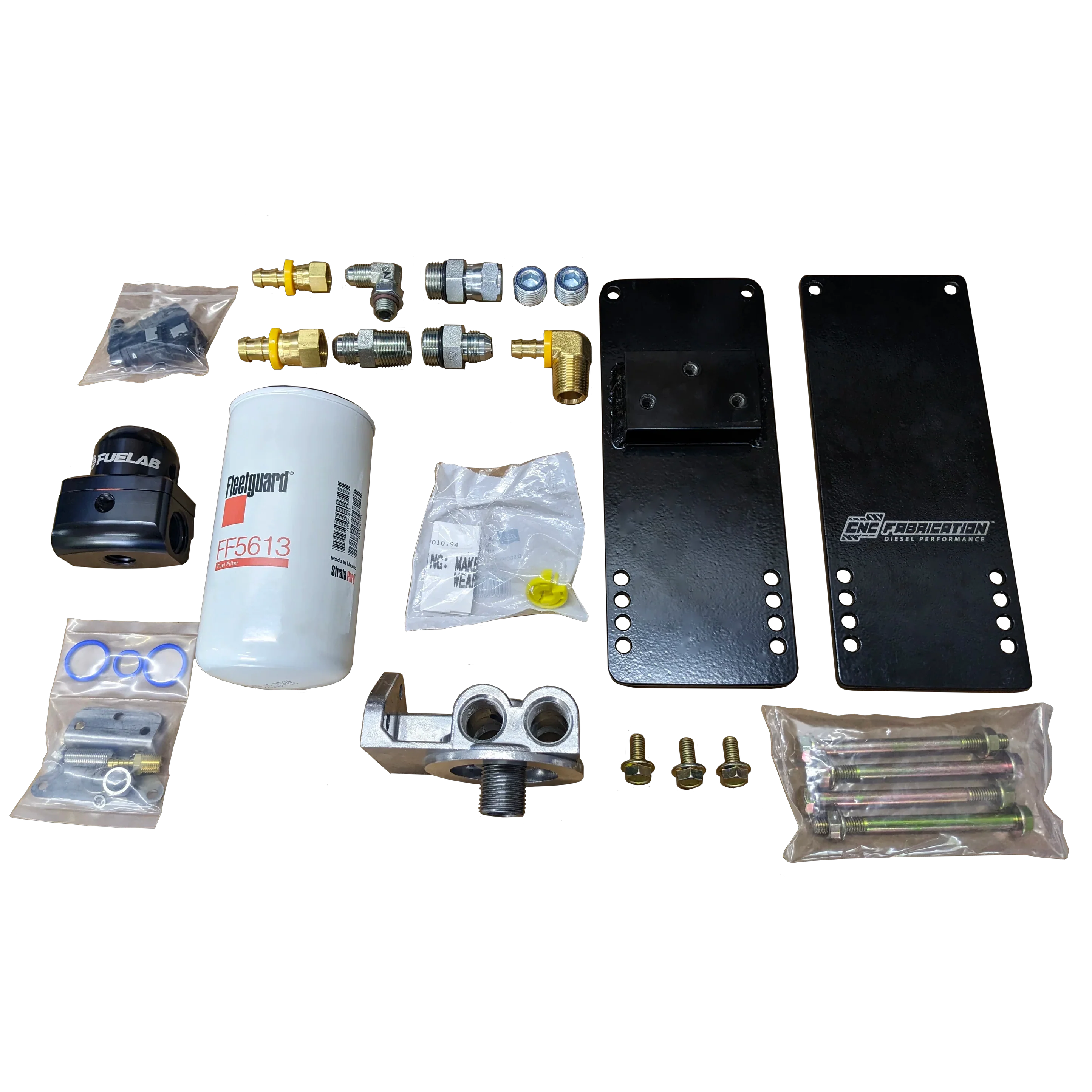 CNC Fabrication 4-Line Feed Valley Mount Fuel Line Kit - 7.3 Powerstroke (1994.5-1998.5) - Image 6