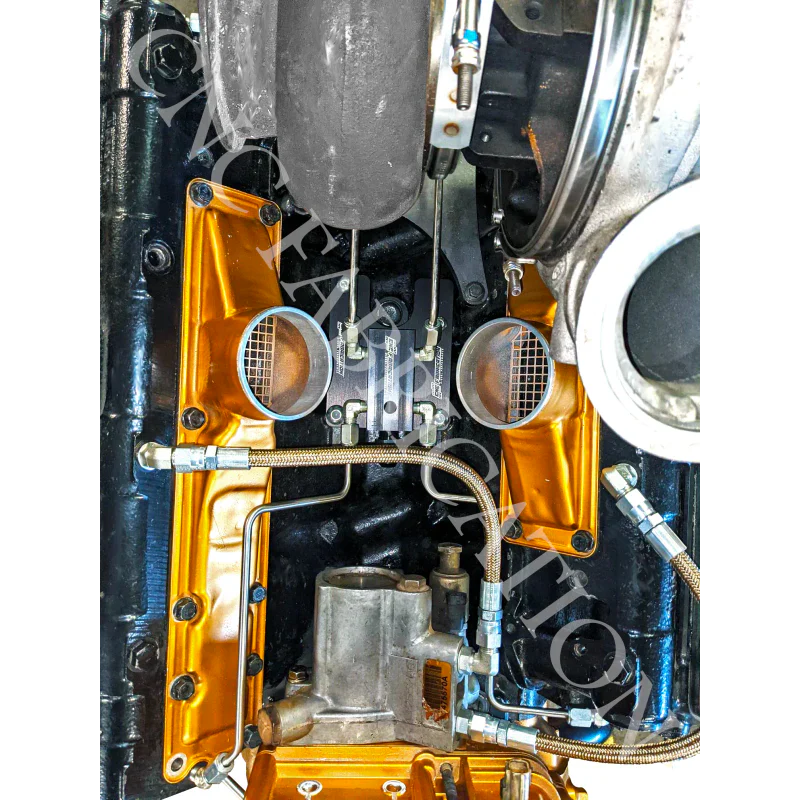 CNC Fabrication T4 Turbo 4-Line Feed Valley Mount Fuel Line Kit - 7.3 Powerstroke (1994.5-2003) - Image 3