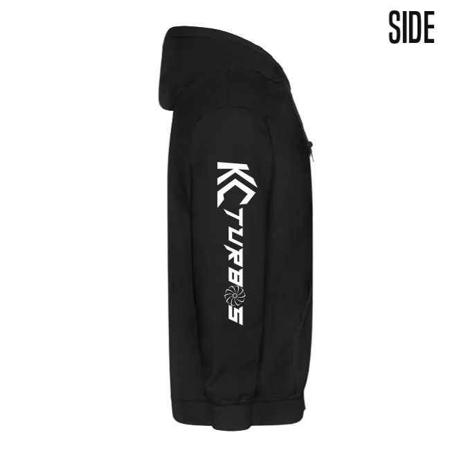 "The Boss" Unisex, Right Sleeve Print - Zip Up Hoodie - Image 4