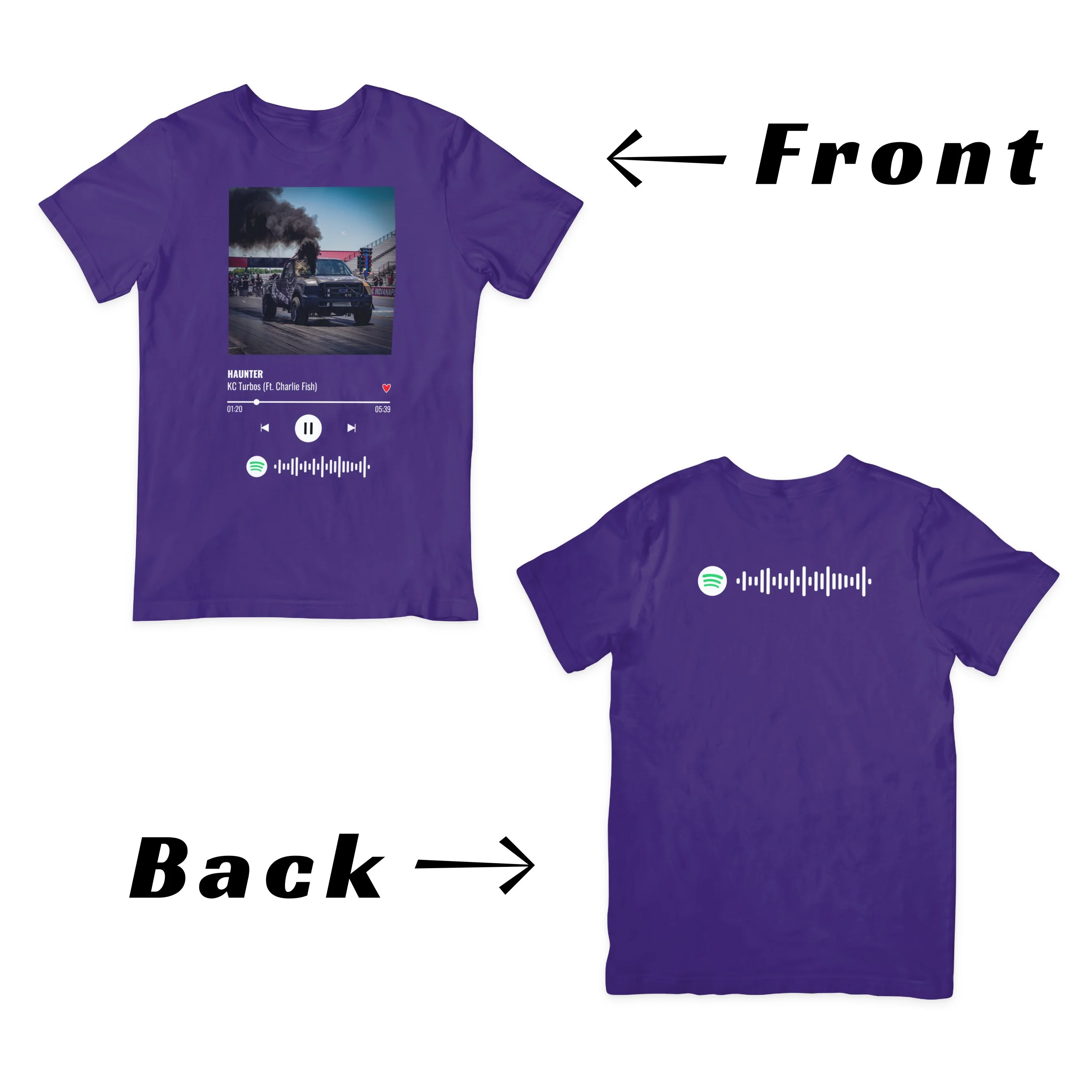 KC Spotify Song T-Shirt - Haunter - Image 2