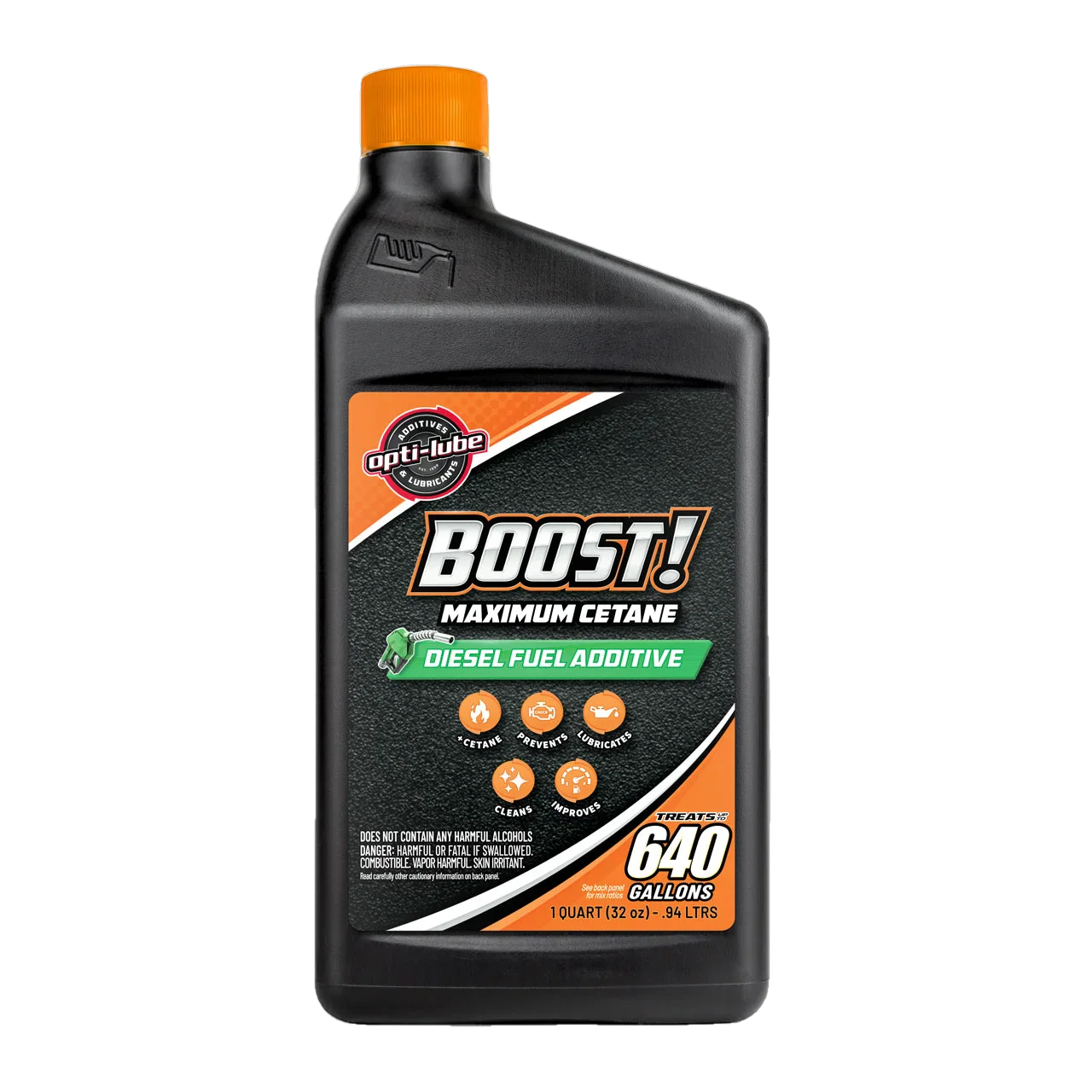 Opti-Lube Boost! Maximum Cetane Diesel Fuel Additive: Quart (32oz), Treats up to 640 Gallons